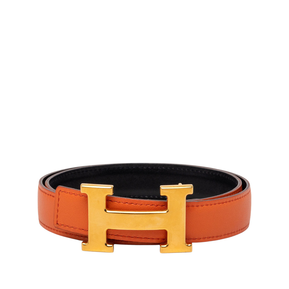 Pre-Loved Hermes Box Calf Constance H Reversible Belt